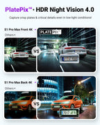 Vantrue S1 Pro Max AI Dash Cam 4K+4K w/ADAS & BSD  Dual STARVIS 2 Dash cam Front and Rear  2 Channel HDR Dashcam  PlatePix Night Vision  5G WiFi  Voice Control  GPS  24H Buffered Parking Mode  1TB Max