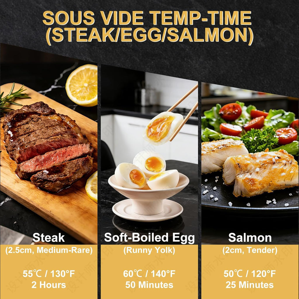 Sous Vide Cooker 1400W Commercial Immersion Circulator, Stainless Steel Precision Cooker with Large Touchscreen, Fast Heating, Precise Temperature Control & Timer, Powerful Pump, IPX7 Waterproof