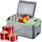 BODEGA BODEGACOOLER 12 Volt Car Refrigerator, 18 Quart Portable Freezer, Car Fridge -4℉-68℉, Compressor Electric Cooler 12/24V DC100-240 Volt AC for Outdoor RV Camping Travel Vehicles Home Use