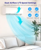 Mini Split Ac/Heating System - 9000 BTU Ductless Mini Split Air Conditioner with Heat Pump, 19 SEER2 115V Energy Efficient Ac Unit Up to 450 Sq.Ft with Installation Kit