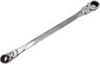K Tool International XDDB27X30 Ratcheting Wrench Set, Extra Long Flexible Reversible Design, Dual Rotating Heads, Spline Plus Profile, Raised Box End, Tight Access Service