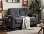 Txtin's Loveseat Sofa 53" Small Couches for Small Spaces 2 Seater Mini Couch for Bedroom Dark Grey Comfy Modern Love Seat for Apartment Office Living Room
