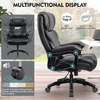 Office Chair, Ergonomic Big and Tall 500lbs Computer Desk Chairs, Heavy Duty Executive Breathable Leather Chair with Adjustable High Back, Lumbar Support Swivel PC Chair