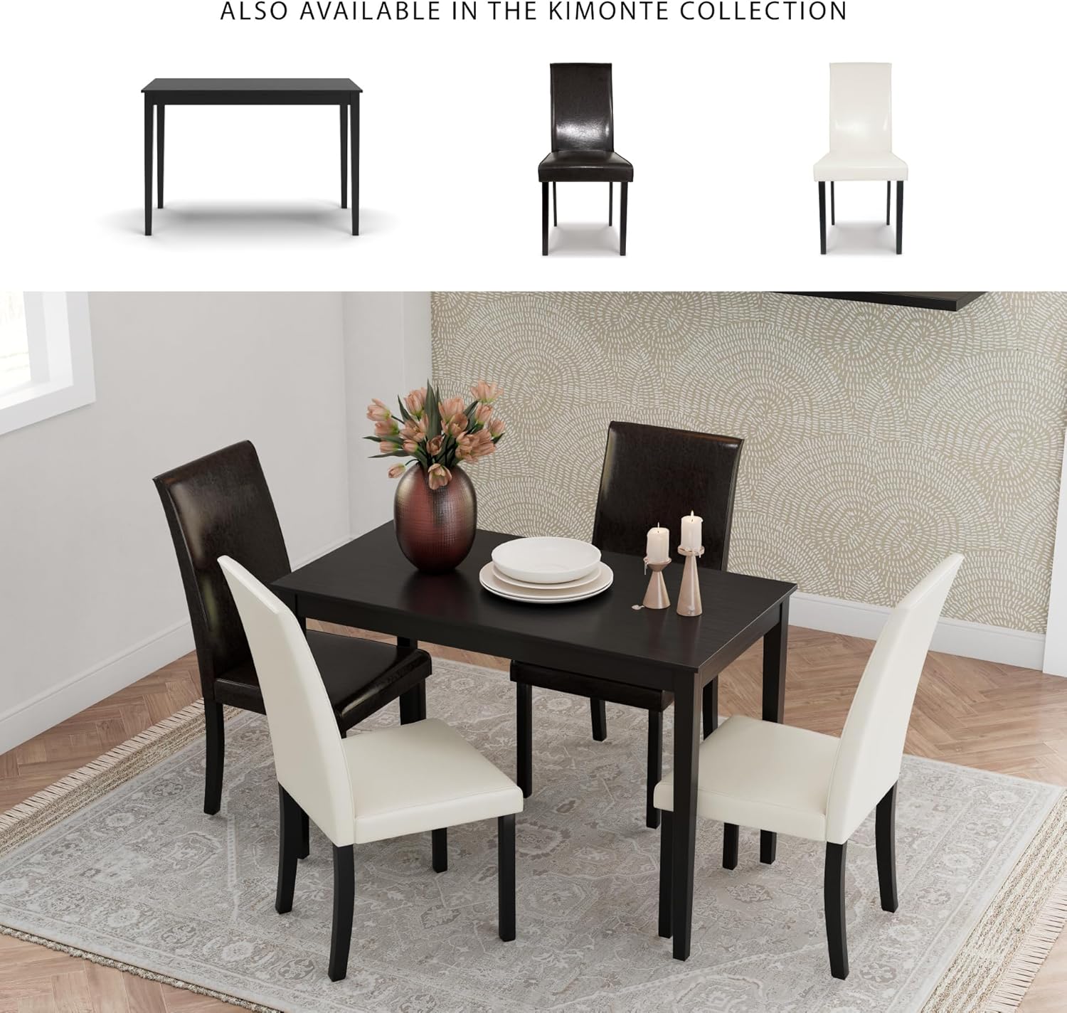 Signature Design by Ashley Kimonte Rectangular Dining Room Table, Black