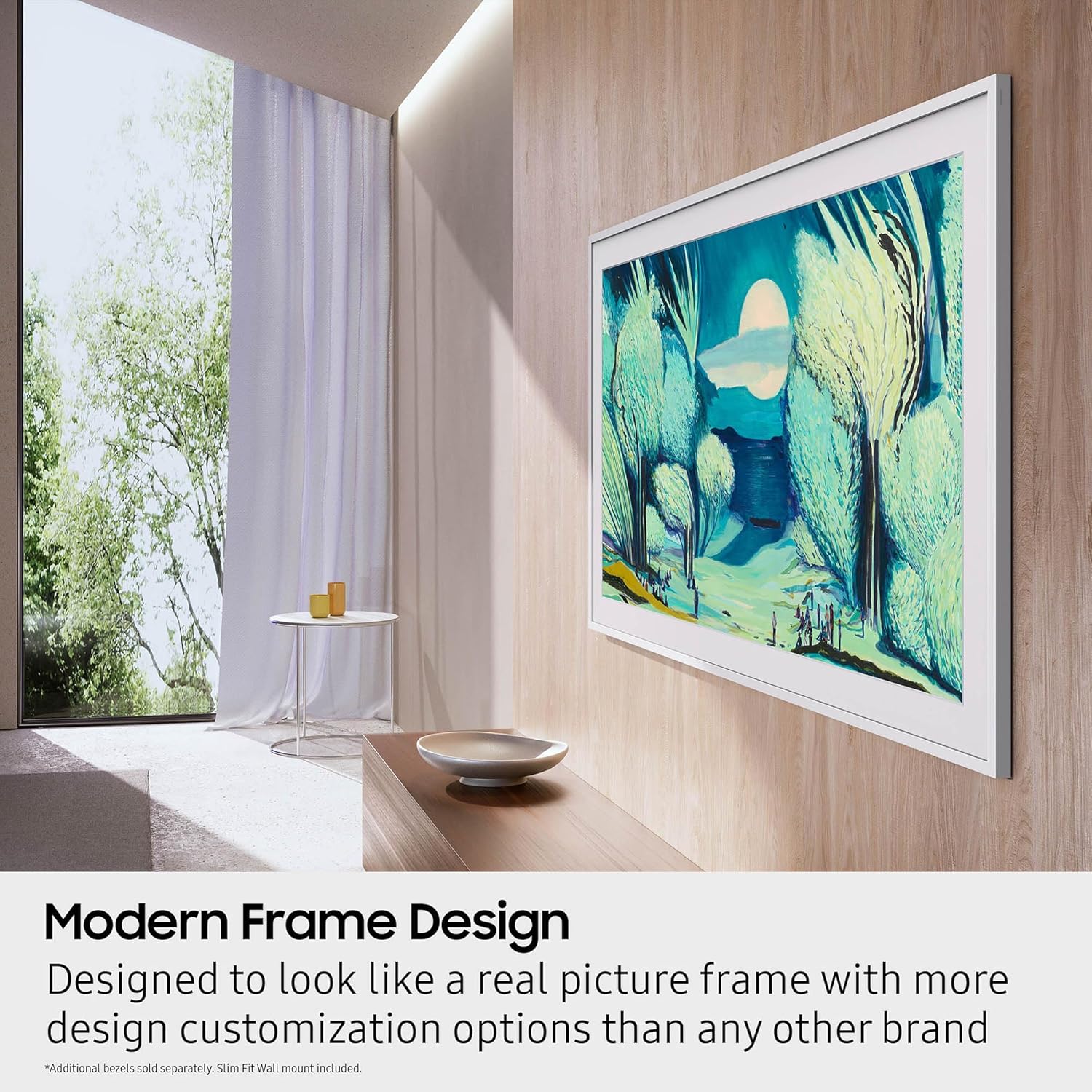 Samsung 55-Inch Class The Frame LS03F 4K QLED Smart TV (2025 Model) Slim Fit Wall Mount  Modern Frame Design  NQ4 AI Gen2 Processor  Art Mode  Artful Picture Quality  Samsung Vision AI  Alexa Built-in