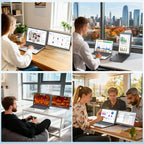 Teamgee 14 Inch Laptop Screen Extender  1080P FHD Laptop Monitor Extender  Portable Monitor for Laptops 13-17.3" with USB-C/HDMI Port  Plug & Play for Windows/Mac/Android/Switch/PS5