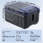 VEVOR Car Refrigerator, 12 Volt Car Refrigerator Fridge, 9 L Single Zone Portable Freezer, -4℉-68℉ Adjustable Range, 12/24V DC and 100-240V AC Compressor Cooler for Outdoor, Camping, RV