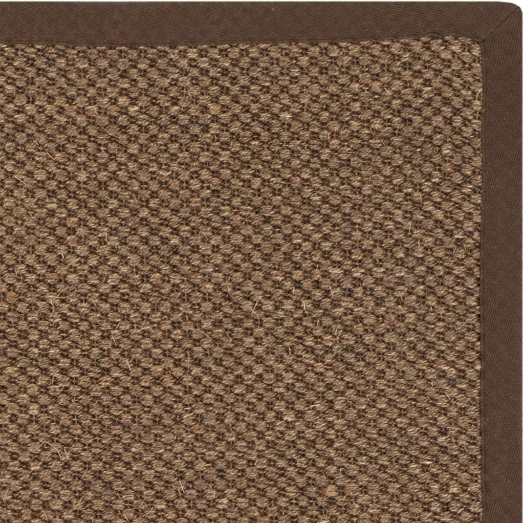 SAFAVIEH Area Rug 8x10 - Natural Fiber Collection - Large - Brown, Sisal, Woven Design with Border (NF443D)