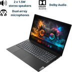 Lenovo V15 Laptop  15.6" FHD Display  AMD Ryzen 5 5500U Hexa-core Processor (Beat Intel i7-1065G7)  16GB RAM  512GB SSD  HDMI  RJ45  Numeric Keypad  Wi-Fi  Windows 11 Pro  Black