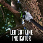 EGO Power+ Pole Saw  Cordless Electric Pole Saw for Tree Trimming with Telescopic LED Cut Line Indicator  Includes 56V 2.5Ah Battery and Charger - PS1001