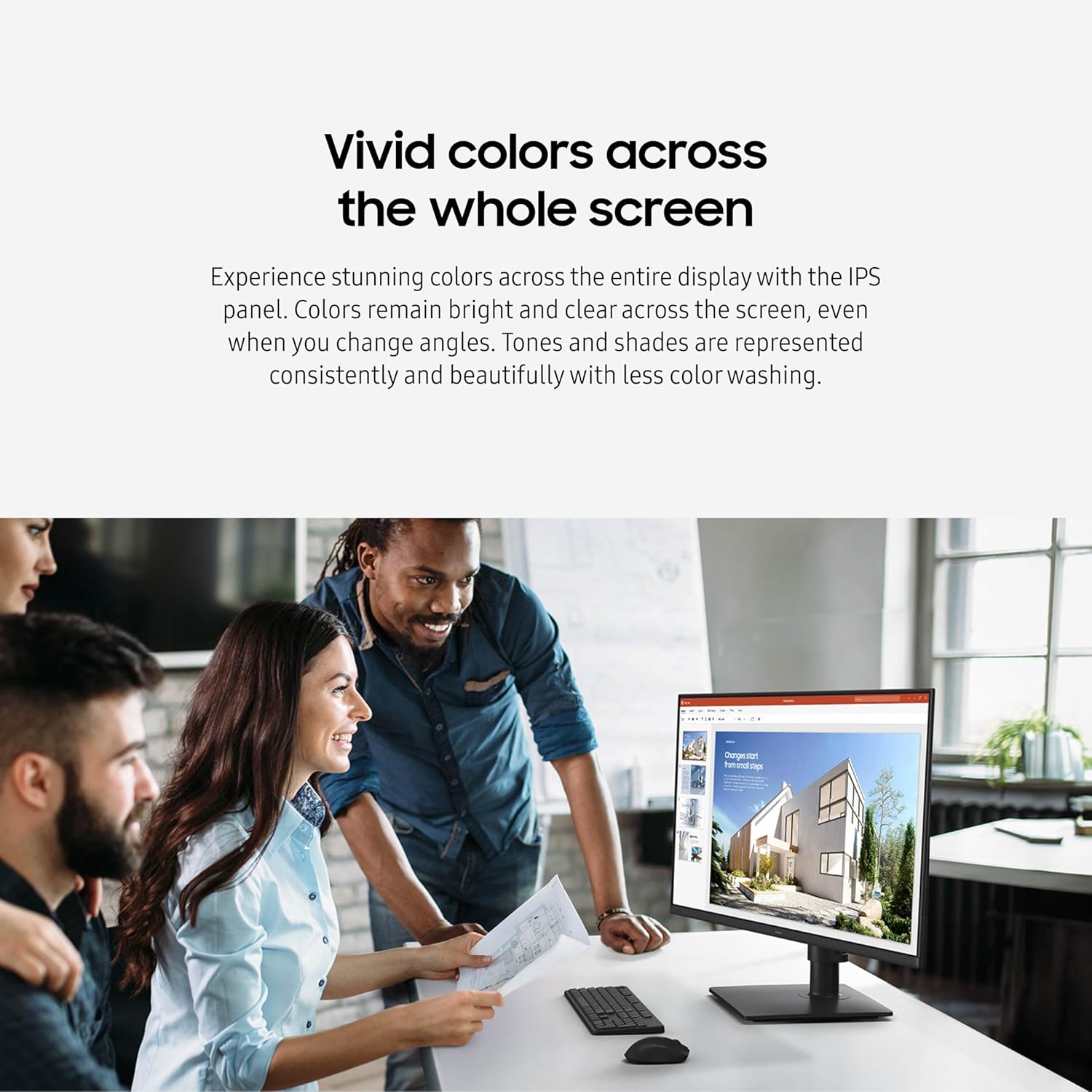 Samsung 24” (S40GD) Borderless Business Monitor with IPS Panel  100Hz Refresh Rate  Eye Saver Mode  Ergonomic Design  Game Picture Mode  LS24D402GANXGO  3 Yr Warranty