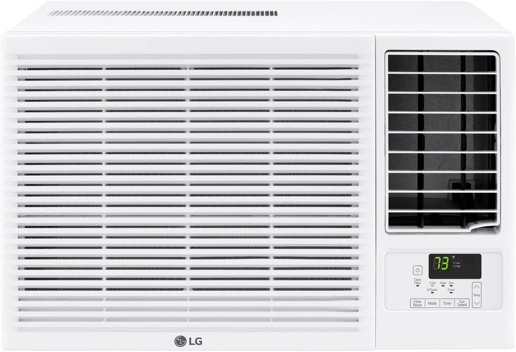 LG 12,200 BTU Window Air Conditioner with Supplemental Heat, 230/208V, Cools 570 Sq.Ft. (19' x 30' Room Size), Electronic Controls with Remote, 2 Cooling, Heating & Fan Speeds, Slide in-Out Chassis