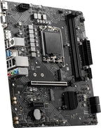 MSI PRO H610M-G DDR4 Motherboard (12th/13th/14th Gen Intel Core, LGA 1700 Socket, DDR4, PCIe 4, SATA 6Gb/s, 1Gbps LAN, M.2 Slots, USB 3.2, mATX)