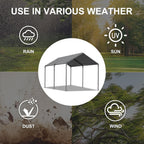 Outdoor Carport 10x20 Ft Heavy Duty Carport Portable Garage Waterproof and UV Resistant with Reinforced Structure for Trucks and Cars