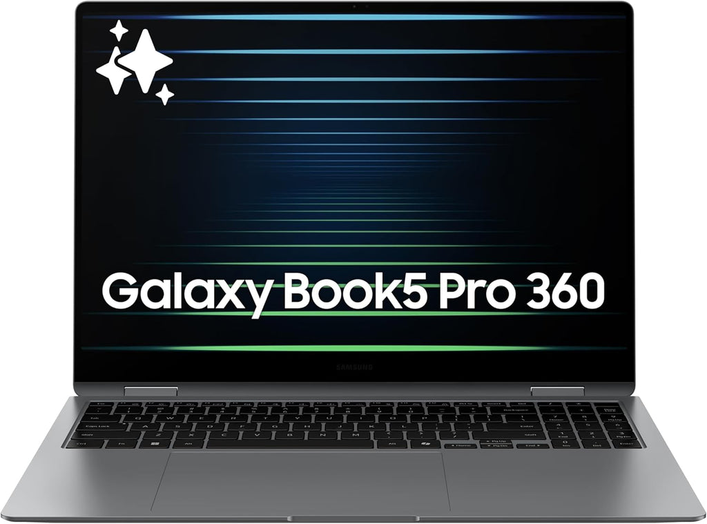 Samsung 16” Galaxy Book5 Pro 360 Copilot+ PC  AI Computer  Intel Core 7 Ultra Processor  3K AMOLED (2880x1800) Touchscreen  S Pen 120Hz  Dolby Atmos  Student Laptop  Lightweight  All-Day Battery Life