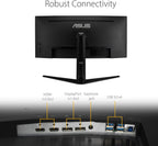 ASUS VG34VQL1B TUF 34 Inch Curved Gaming Monitor - WQHD (3440x1440)  165Hz  1ms  Extreme Low Motion Blur  FreeSync Premium  Eye Care  Height Adjustable  DisplayHDR 400  DisplayPort  HDMI  USB