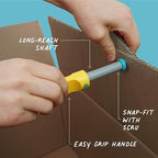 Makedo Create | Upcycled Cardboard Construction Tool Kit in Small Toolbox (260 Pieces) | STEM + STEAM Educational Toys for at Home Play + Classroom Learning | Reusable Tools for Boys and Girls Age 5+