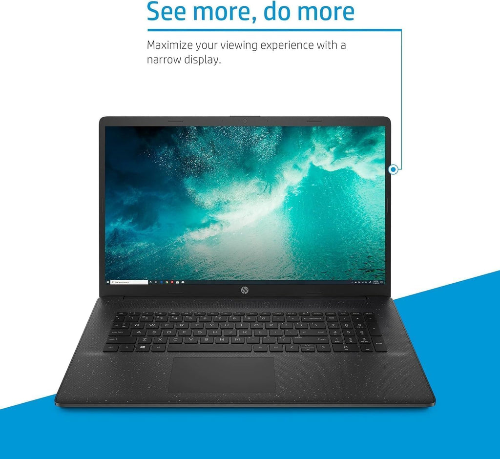 HP 17 Laptop (17.3" HD+ BrightView  Intel 10-Core i7-1355U  16GB RAM  512GB SSD  Narrow Bezel) for Business  Enterprise  Students  Long Battery Life  Wi-Fi  Webcam  Fast Charge  IST Mouse  Win 11 Home