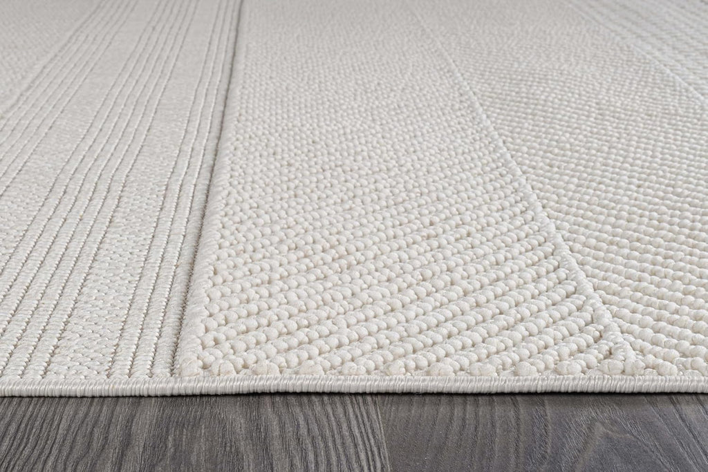 Beverly Rug Micro Loop Large Area Rug White 9x12 Modern Luxury Boho Geometric Durable Indoor Area Rugs for Living Dining Room Office Stain Resistant Non Shedding Casual Indoor Carpet White 9 x 12