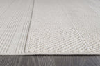 Beverly Rug Micro Loop Large Area Rug White 9x12 Modern Luxury Boho Geometric Durable Indoor Area Rugs for Living Dining Room Office Stain Resistant Non Shedding Casual Indoor Carpet White 9 x 12