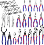WORKPRO Pliers Set, 20 Pieces Pliers Tool Set with 2 Packs Organizer Rack, Slip Joint Pliers, Channel Locks Plier and Vise Grip Plier Assortment for Home, Garage, Mechanics & DIY Projects