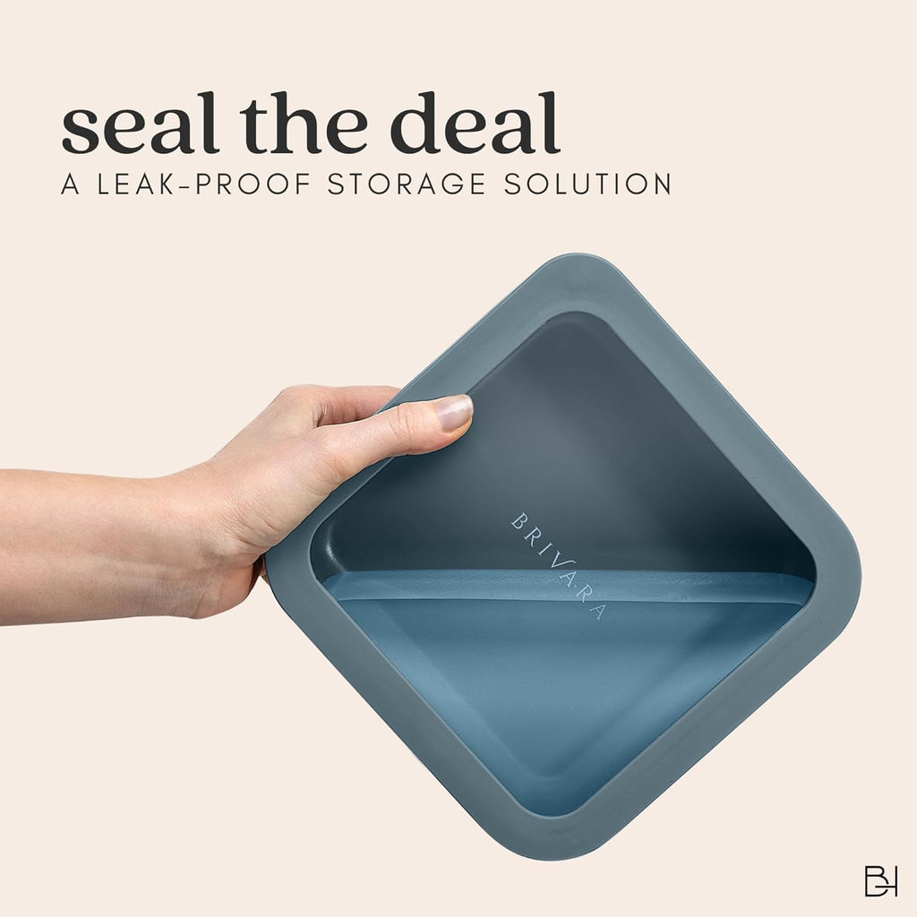 Ceramic Coated Glass Food Storage Containers | No PTFE, PFOA, PFAS, and BPA | Reusable Non Toxic Meal Prep Containers with Glass Lids | Easy To Store | 10 Piece Set Dusk
