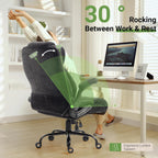 Office Chair, Big and Tall Executive Chairs with Lumbar Support for Back Pain, Breathable Fabric Desk Computer Chair with Adjustable Flip-up Armrests,Wide Cushion Swivel Home Office Chair Black,Black