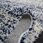 SAFAVIEH Hudson Shag Collection Area Rug - 9' x 12', Ivory & Navy, Modern Abstract Design, Non-Shedding & Easy Care, 2-inch Thick Ideal for High Traffic Areas in Living Room, Bedroom (SGH295A)