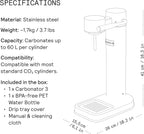 aarke - Carbonator III Premium Carbonator-Sparkling & Seltzer Water Maker-Soda Maker with PET Bottle (Stainless Steel)