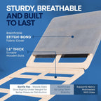 Greaton, Premium 38mm Split Wood Bunkie Board for King Size Bed - 4-Piece Under Mattress Support Board, Fully Assembled, Fabric Ventilation Cover - Replaces Wooden Slats or Box Spring for Bed Frames