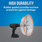 Jonard Tools AHC-10, Professional Grade Round Hole Saw Cutter, Includes Dust Shield and Case, Cuts Plywood Plasterboard Sheetrock Acrylic Up to 1 1/16” Thick, Adjustable Hole Size 2.2” to 10”, Silver