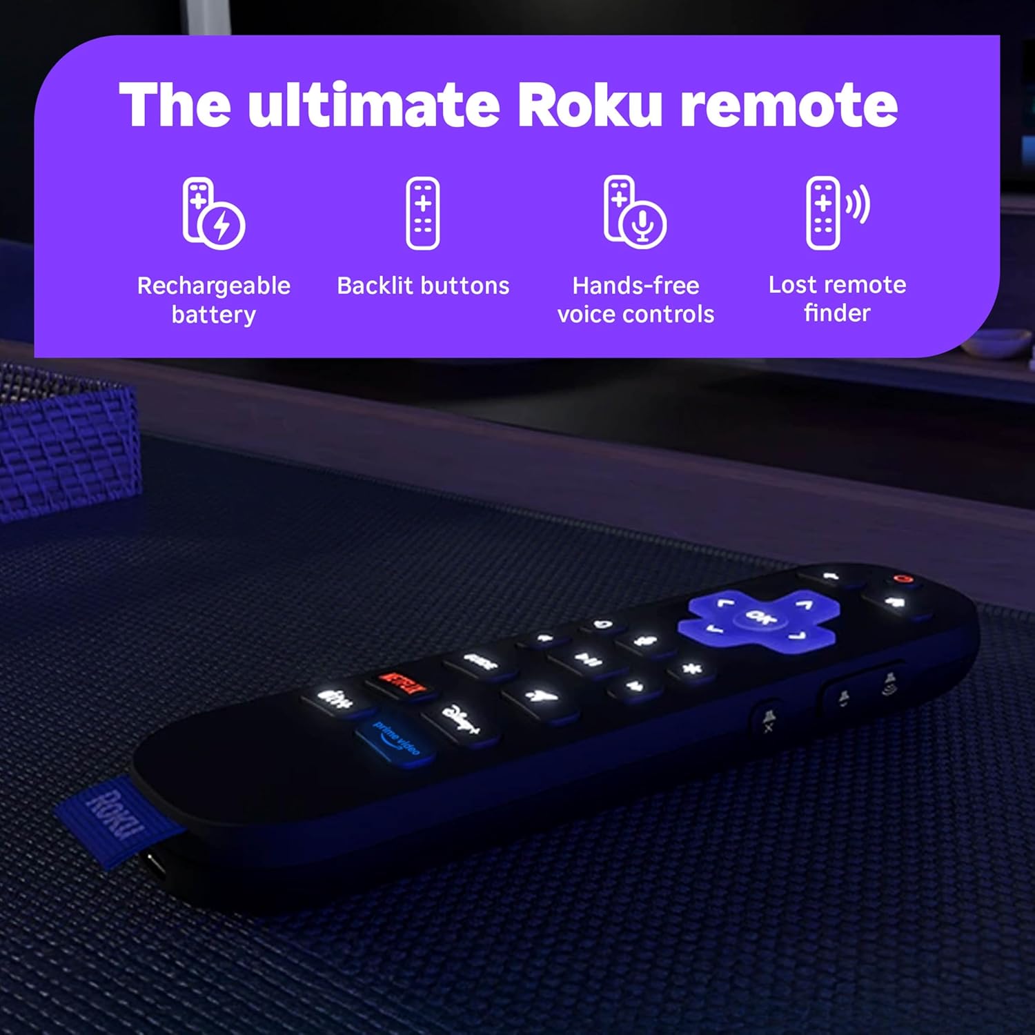 Roku Smart TV – 55-Inch Pro Series  Mini-LED TV – RokuTV with Backlit Voice Remote Pro – Flat Screen 4K QLED Television with 120Hz Refresh Rate & Dolby Vision IQ  Live News  Sports  Entertainment
