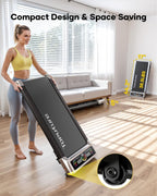 TOPUTURE Walking Pad with 10% Incline, 3.0HP Brushless Quiet Under Desk Treadmill, Portable Treadmills for Home/Office, Running Machine 300 lbs Capacity with RGB LED Screen, Remote Control/App Control