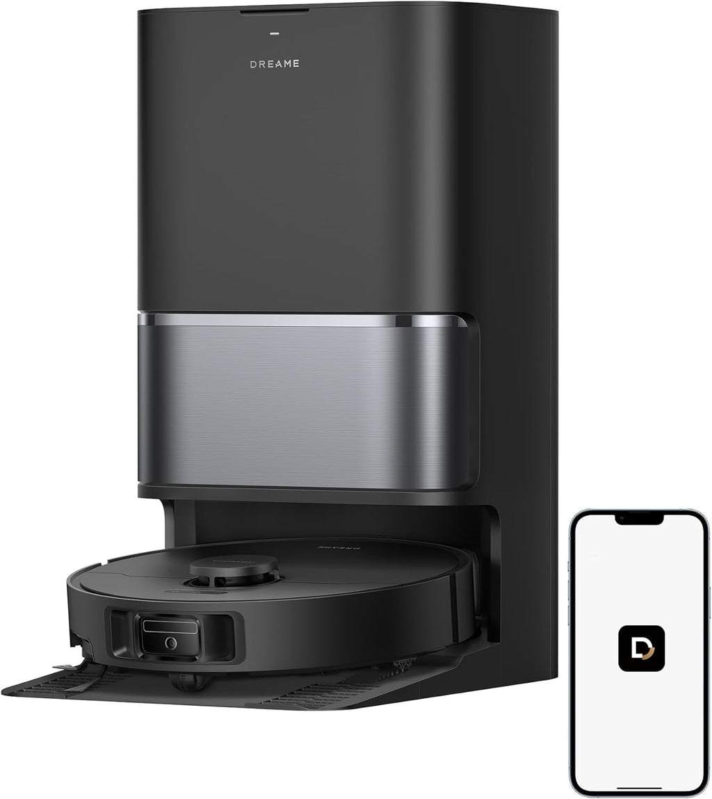DREAME L40 Ultra Gen 2 Robot Vacuum and Mop with 25,000Pa Suction, Extendable Side Brush and Mop, All-in-One Self-Emptying & Cleaning Dock, Voice & App Control, Black
