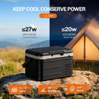 EKOJUCE 12 volt Car Refrigerator, 11 Quart (10L) Electric Cooler -4℉~68℉, Portable Car Fridge 12/24V DC & 100-240V AC, Car Freezer for Outdoor, Truck, RV, Camping