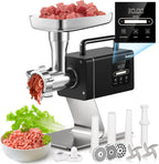 Huanyu Commercial Heavy Duty Meat Grinder - 1.3HP Bone Grinder for Pet Food, Stainless Steel with Touchscreen, Effortless Meat & Bone Processing, #12