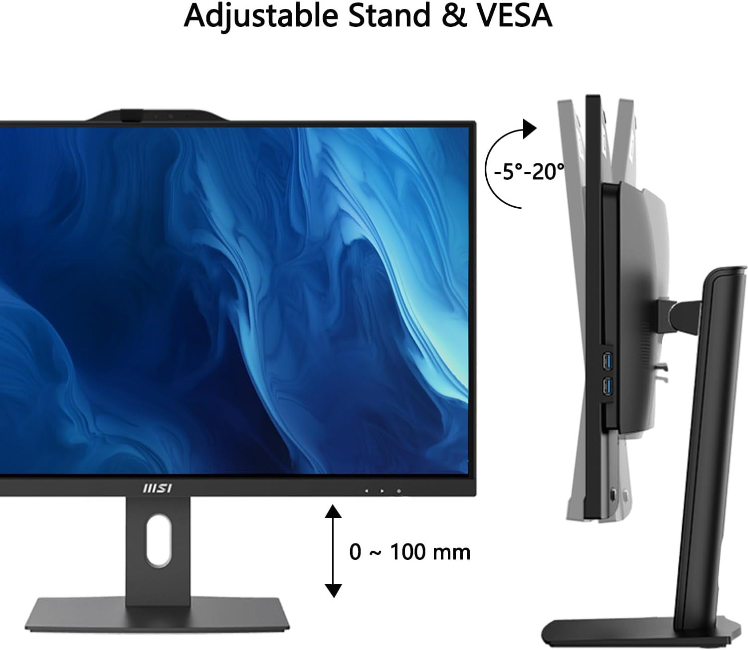 msi PRO AP272P Business All-in-One Desktop  27" IPS FHD 100Hz Eye-Care Display  Intel Core i5-14400  32GB DDR5  1TB SSD  IR FHD Webcam  Wi-Fi 6E  HDMI  DP  Wireless KB & Mouse  Windows 11 Pro