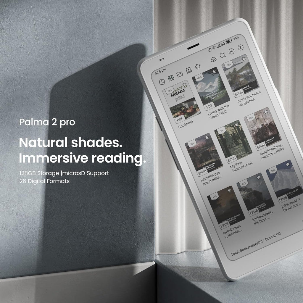 BOOX Palma2 Pro Mobile ePaper eBook Reader 8G 128G 150PPI in Color Mode (White)