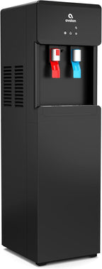 Avalon A6BLWTRCLRBLK Touchless Bottom Loading Cooler Dispenser-Hot & Cold Water, Child Safety Lock, Innovative Slim Design, Holds 3 or 5 Gallon Bottles-UL-Black