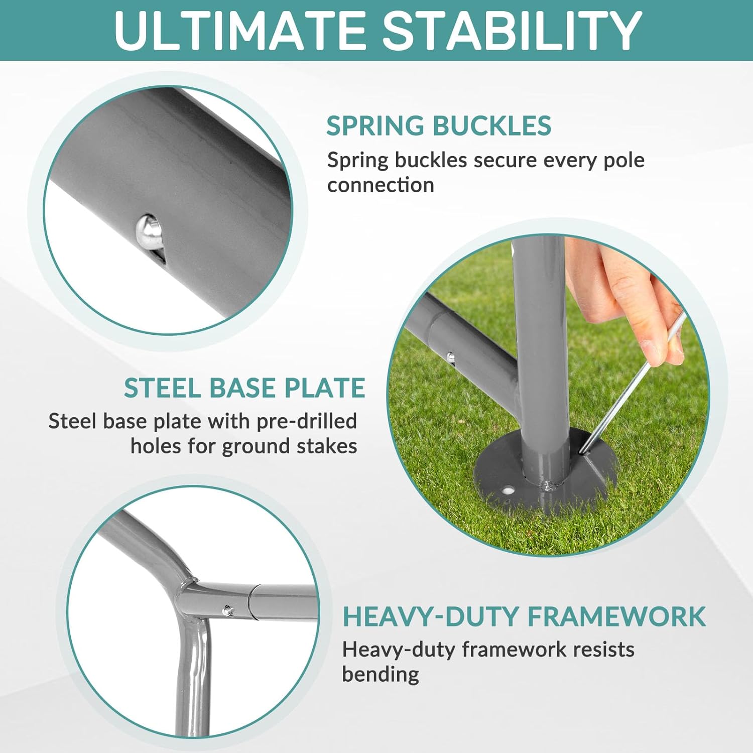 VINGLI Outdoor Portable Storage Shed, Heavy Duty Bike Tent with Roll-up Zipper Door, Waterproof and UV Resistent Carport for Motorcycle, Garden Tools and Firewood (Gray, 8x12x6.8 FT)