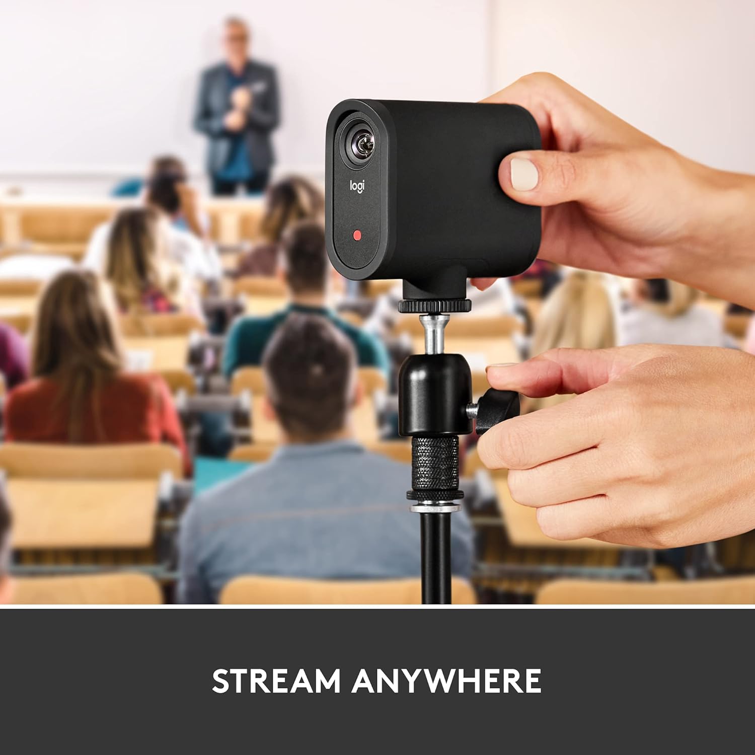 Logitech for Creators Mevo Start  Wireless Live Streaming Camera  1080p HD Video Quality  Intelligent App Control  Stream via LTE or Wi-Fi - Black
