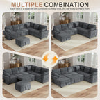 Hanherry Sectional Couch with Pull Out Sofa Bed,Corduroy Sleeper Sofa with Storage Ottoman & USB Charging,Comfy L Shaped Modular Couches for Living Room,Apartment | USB Charging, Corduroy Fabric