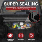 YITAMOTOR 39 Inch Truck Bed Tool Boxes Heavy Duty Aluminum with Sliding Shelf,Diamond Plate ToolBox for Pick Up Truck RV Trailer, Chest Storage Organizer with Lock and Keys