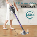Steam Mop, Steam Cleaner with 400ML Water Tank, 2 Washable Pads, 23FT Power Cable floor steamer, Detachable Steam Mops for sealed Hard Floors, Marble, Stone, Hardwood (Lavender)