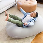 The Moon Pod Bean Bag Chair - Large, Modern Beanbag for Adults, Kids and Teens. Washable Stretch Cover Filled with Thousands of High Density Micro-Beads (Navy).