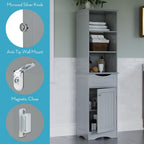 RiverRidge, Gray Ashland Bathroom Freestanding Storage Cabinet with Three Open Shelves and Drawer, Size