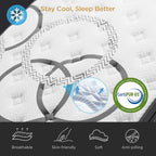 King Size Mattress 14 Inch Hybrid King Mattress Euro Top Medium Firm for Back & Lumbar Support New Version, 365 Night Trial, Individual Pocket Spring for Motion Isolation & Pressure Relief