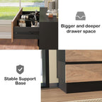 Modern Dresser for Bedroom, Closet Organizers and Storage with 9 Drawers .63''Large Storage Organizer for Living Room, Bedroom, Oak