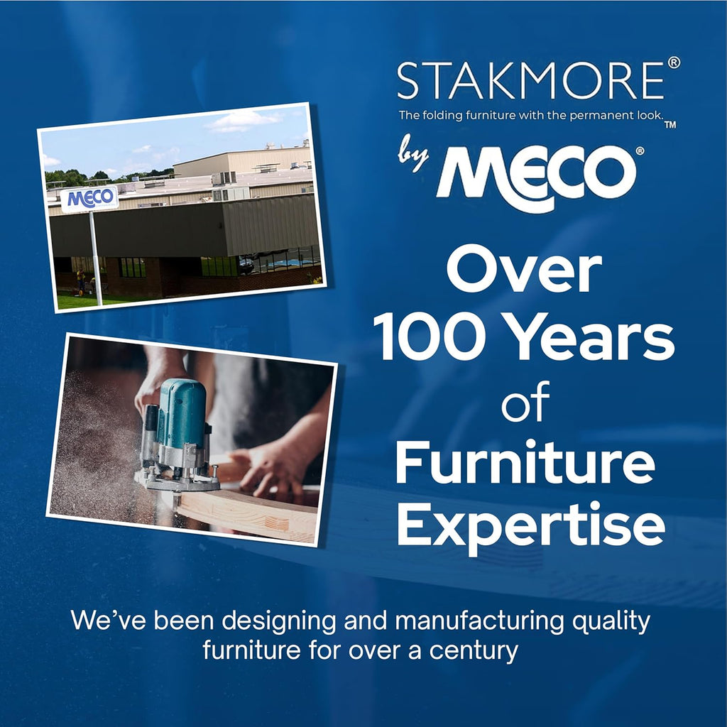 MECO Stakmore Classic Straight Edge Square Wood Folding Card Table, 32" x 32", Fruitwood - Foldable Wooden Tabletop Furniture for Cards, Board Games, Dining, and Extra Seating