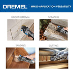Dremel Multi-Max MM50-02 5 Amp Variable Speed Corded Oscillating Multi Tool Kit with 16 Accessories and Storage Bag - Ideal for Metal & Wood Cutting, Sanding, and Box Cutouts